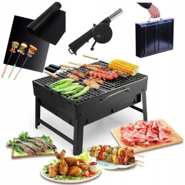 Sodo anglies grilis nešiojamas turistinis sulankstomas kilimėlis ir pūstuvas