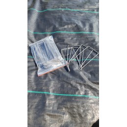 Smeigtukai, kaiščiai, ankeriai, inkarai agrotekstilei tvirtinti, cinkuota/cinkuota agrotekstilė, 50 vnt, "u" forma, 15 cm