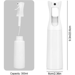 Purškimo buteliukas, 2 purškimo buteliai, 300 ml, daugkartinio naudojimo, purkštuvas, purškimo buteliukas valymui, sodininkystei