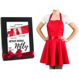Smulkiai raudona virtuvinė prijuostė mamai Motinos dienos proga