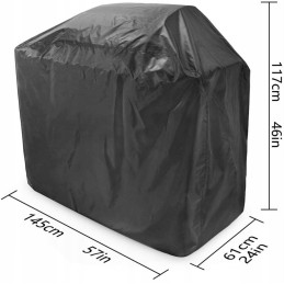 Vandeniui atsparus grilio dangtis 145x61x117cm