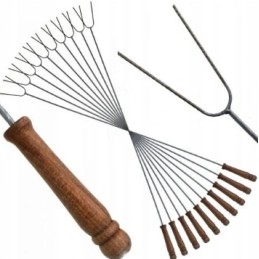 ⭐⭐Šakučių šakių lazdelės, skirtos šašlykinės laužui, 125 cm 1 vnt iešmeliai⭐⭐