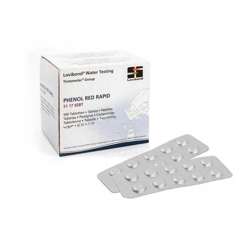 Phenol Red x20 vandens pH testerio tabletės