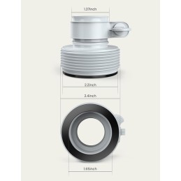 Basseinivooliku adapter keermega 1 5 ja 1 25, komplektis 4 tk