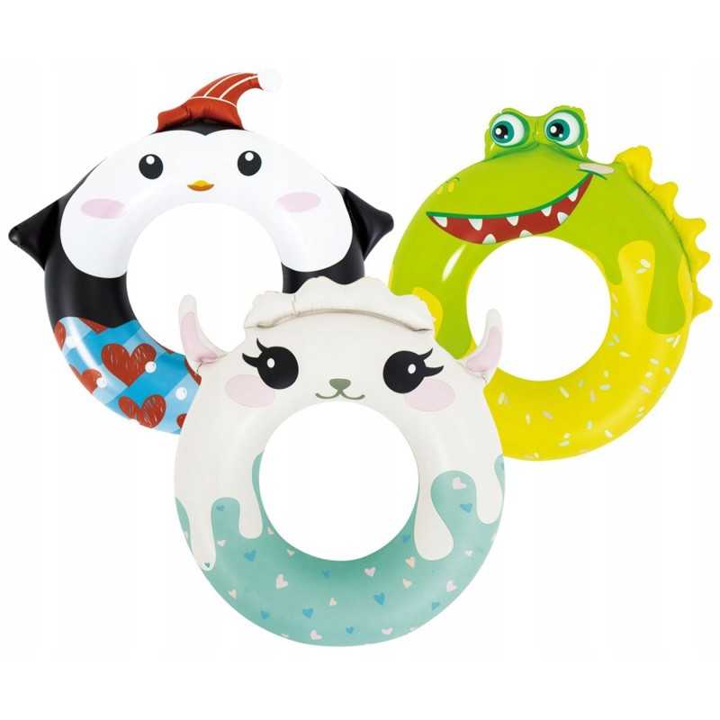 Pripučiamas paplūdimio plaukimo žiedas vaikams