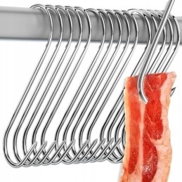 ⭐⭐rūkymo kabliukai, nerūdijančio plieno kabliukai mėsai rūkyti, dideli, 15 vienetų⭐⭐