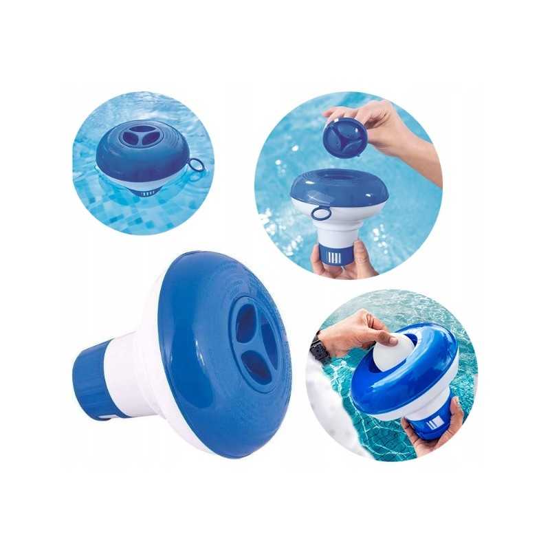 Didelis plūduriuojantis dozatoriaus plūduras, plūduriuojančios chloro tabletės, skirtos baseino sūkurinei voniai