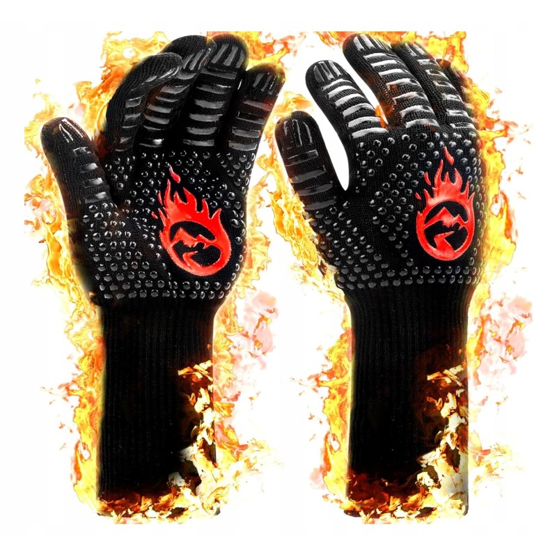 Grilio pirštinių atsparumas iki 800°C