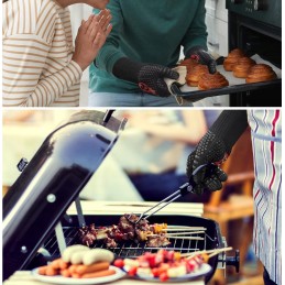 Grilio pirštinių atsparumas iki 800°C