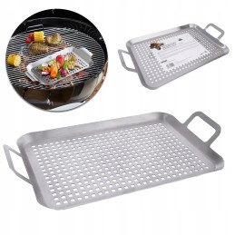 Terasest perforeeritud grillplaat 43x25 cm