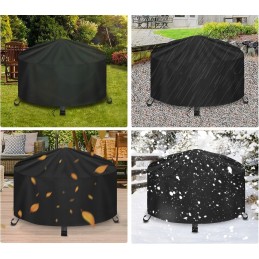 Cover for gas grill, garden fire pit, waterproof, round, large, 77 cm