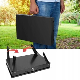 Turistinis sodo grilis sulankstomas nešiojamas stovyklavimo lagaminas + stalo įrankiai