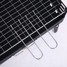 Turistinis sodo grilis sulankstomas nešiojamas stovyklavimo lagaminas + stalo įrankiai