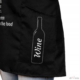 Prijuostė gaminančiai moteriai Gaminu su vynu