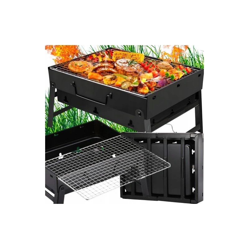 ⭐⭐Turistinis grilis nešiojamas anglis sulankstomas kempingo kepsninės lagaminas grilis⭐⭐