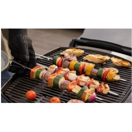 Metaliniai iešmeliai šašlykinių iešmelių plieninis rinkinys 43cm dėklas