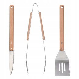 ⭐barbecue tools accessories tongs set beech⭐