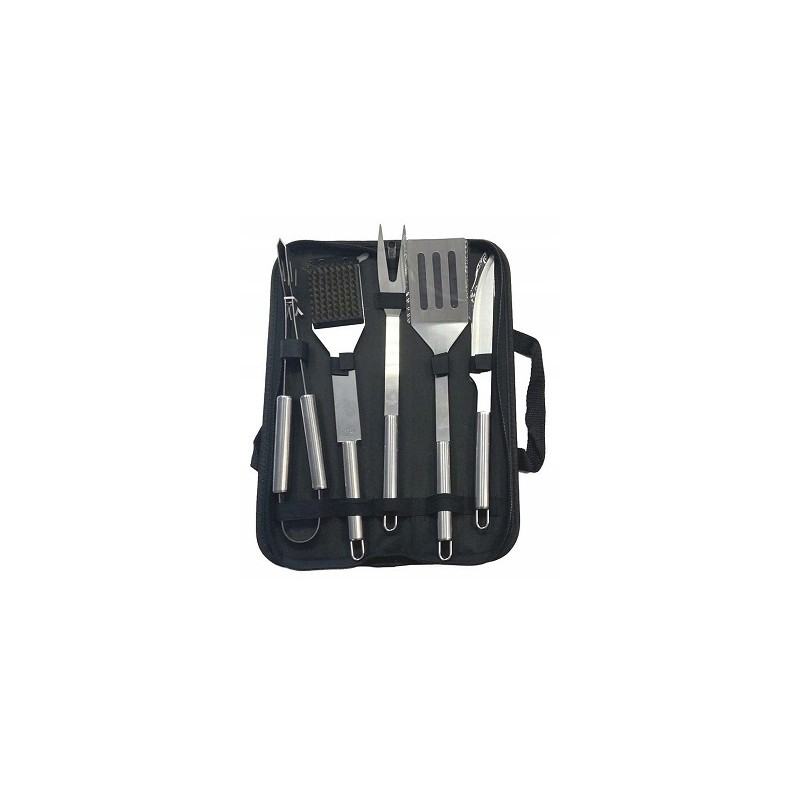 Barbecue cutlery 5 pcs in case