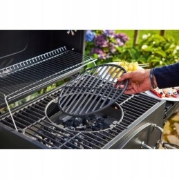 Jamestown anglies grilis Jaxon sodo grilis, uždaros ketaus grotelės su lentyna