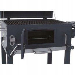 Jamestown anglies grilis Jaxon sodo grilis, uždaros ketaus grotelės su lentyna