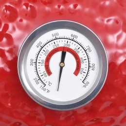 Keraminės kamado kepsninės su rūkykla 2 viename, 56 cm, raudonos