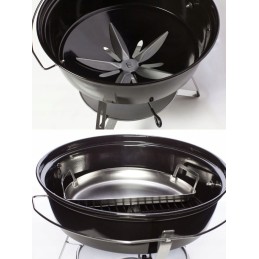 Nešiojamos anglies kepsninės 47 cm lėtai n sear kelioninis virdulio grilis 18