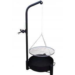 Kraninis sodo grilis - 70 mm nerūdijančio plieno grotelės + 10 l emaliuotas puodas.