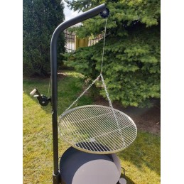 Sodo krano grilis - nerūdijančio plieno grotelės plius 10 litrų vengriškas virdulys ir židinio dangtis