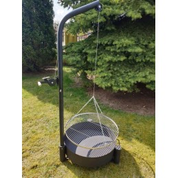 Sodo krano grilis - nerūdijančio plieno grotelės plius 10 litrų vengriškas virdulys ir židinio dangtis