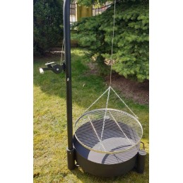 Sodo krano grilis - nerūdijančio plieno grotelės plius 10 litrų vengriškas virdulys ir židinio dangtis