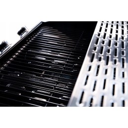 Master bbq dujinis grilis, 5 degikliai, 4+1, ant ratukų, su butelių saugykla