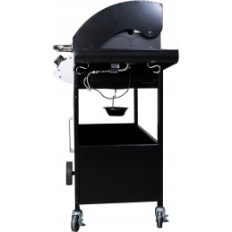 Master bbq dujinis grilis, 5 degikliai, 4+1, ant ratukų, su butelių saugykla