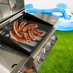 Ajova 5 degiklių 4+1 BBQ dujinė grilis ant ratų