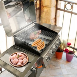 Ajova 5 degiklių 4+1 BBQ dujinė grilis ant ratų