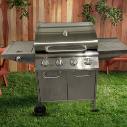 Ajova 5 degiklių 4+1 BBQ dujinė grilis ant ratų