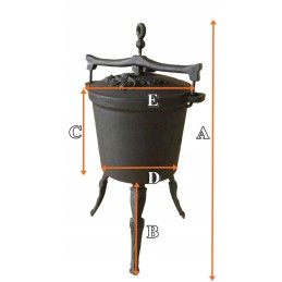 Šio aukciono objektas – 15 litrų ketaus katilas