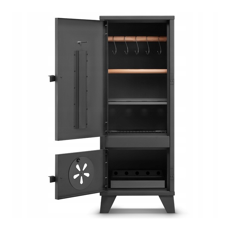 Sodo rūkykla 2in1 kepsninė ir rūkomoji suvirinta rūkykla