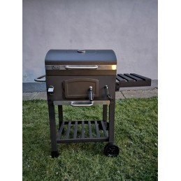 Grilis su anglimis 57,5 x 42 cm Kampinis su Activa ketaus grotelėmis