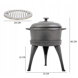 Ketaus virdulys 8l su grilio danga.