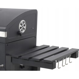 Grilis su anglimis XXL, ketaus grotelės, 78x42,5cm + dangtelis