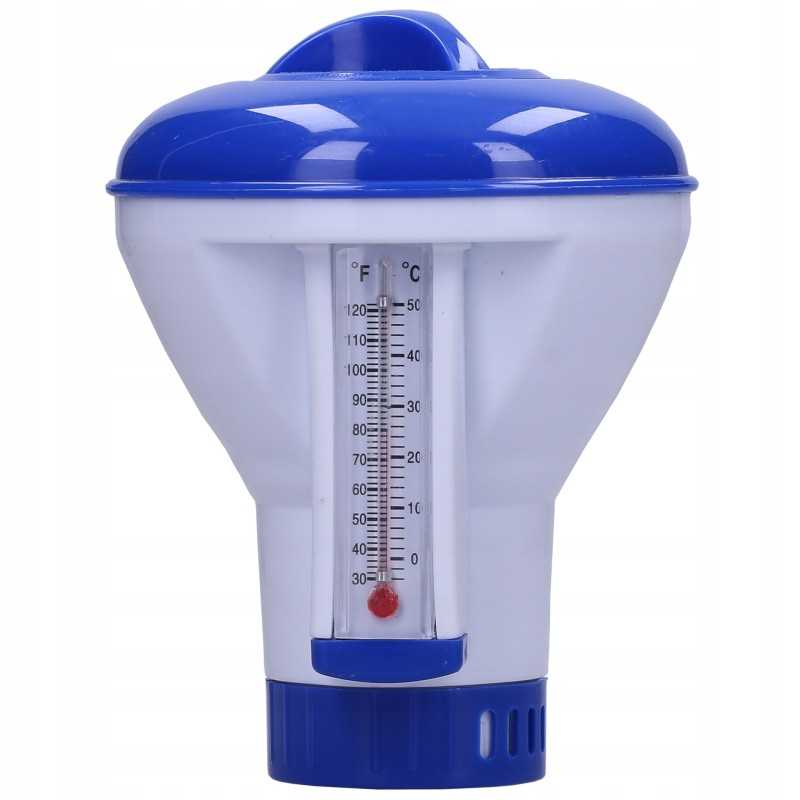 Chloro dozatorius, termometras, plūdė mažoms tabletėms, chemija, baseinas, sūkurinė vonia, 23618