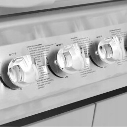 Dujinis grilis su 4+1 kaitvietės, juodos ir sidabrinės spalvos