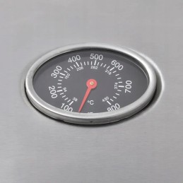 Dujinis grilis su 4+1 kaitvietės, juodos ir sidabrinės spalvos