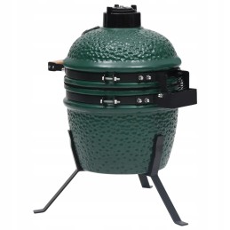 Vidaxl keraminės kamado kepsninės su rūkykla 2 in 1 56 cm žalia