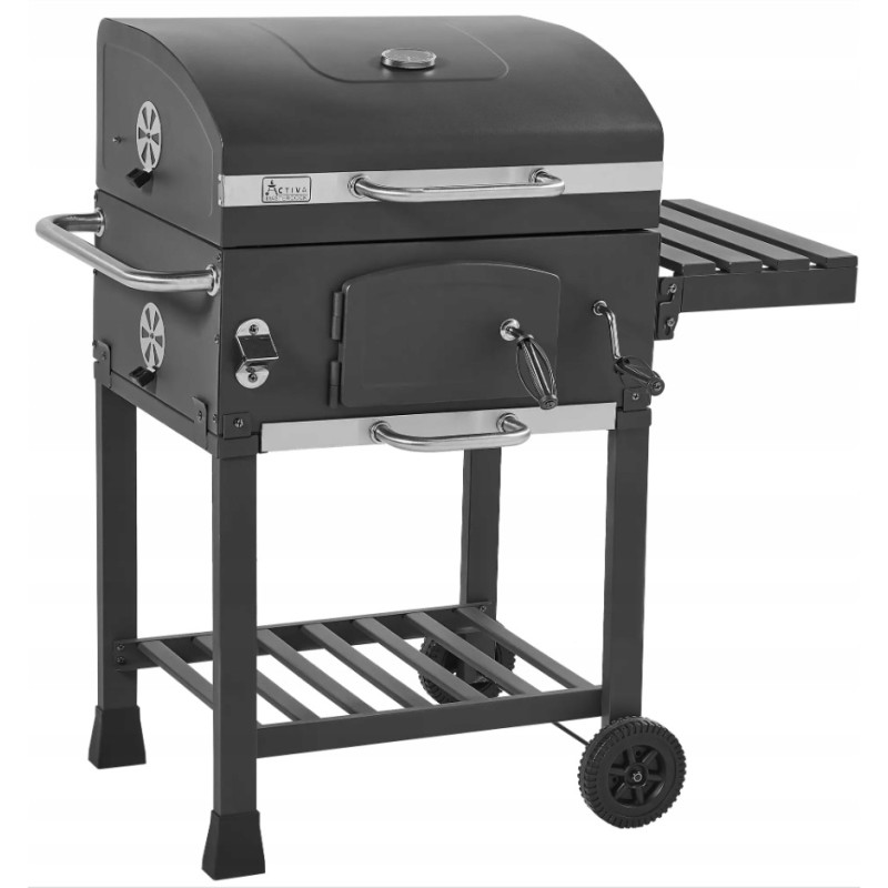 Kampinės anglies kepsninės, Activa sodo grilis, ketaus grotelės, dangtis