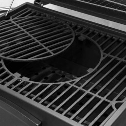 ⭐⭐Didelė reguliuojama sodo anglių kepsninė su dangteliu, ketaus grotelėmis, termometru⭐⭐