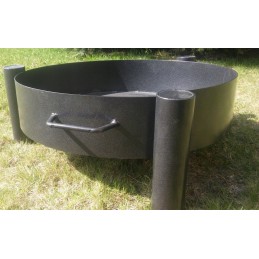 Sodo trikojis grilis su nerūdijančio plieno grotelėmis, komplektas