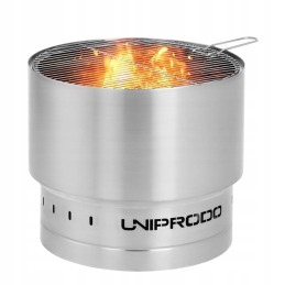 Sodo židinys - nerūdijantis plienas - grotelės - 55 x 55 x 48 cm