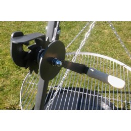 Sodo trikojis grilis su nerūdijančio plieno grotelėmis, komplektas