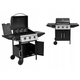 Dujinis grilis su spintele ir šoniniu degikliu kepimui - yg-99642